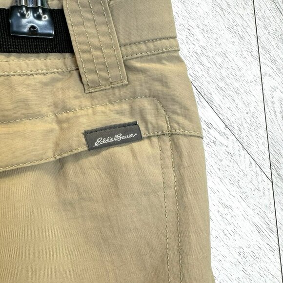 Eddie Bauer Pants Mens 36x32 Convertible First Ascent Outdoor Hiking Khaki Nylon - Picture 2 of 5